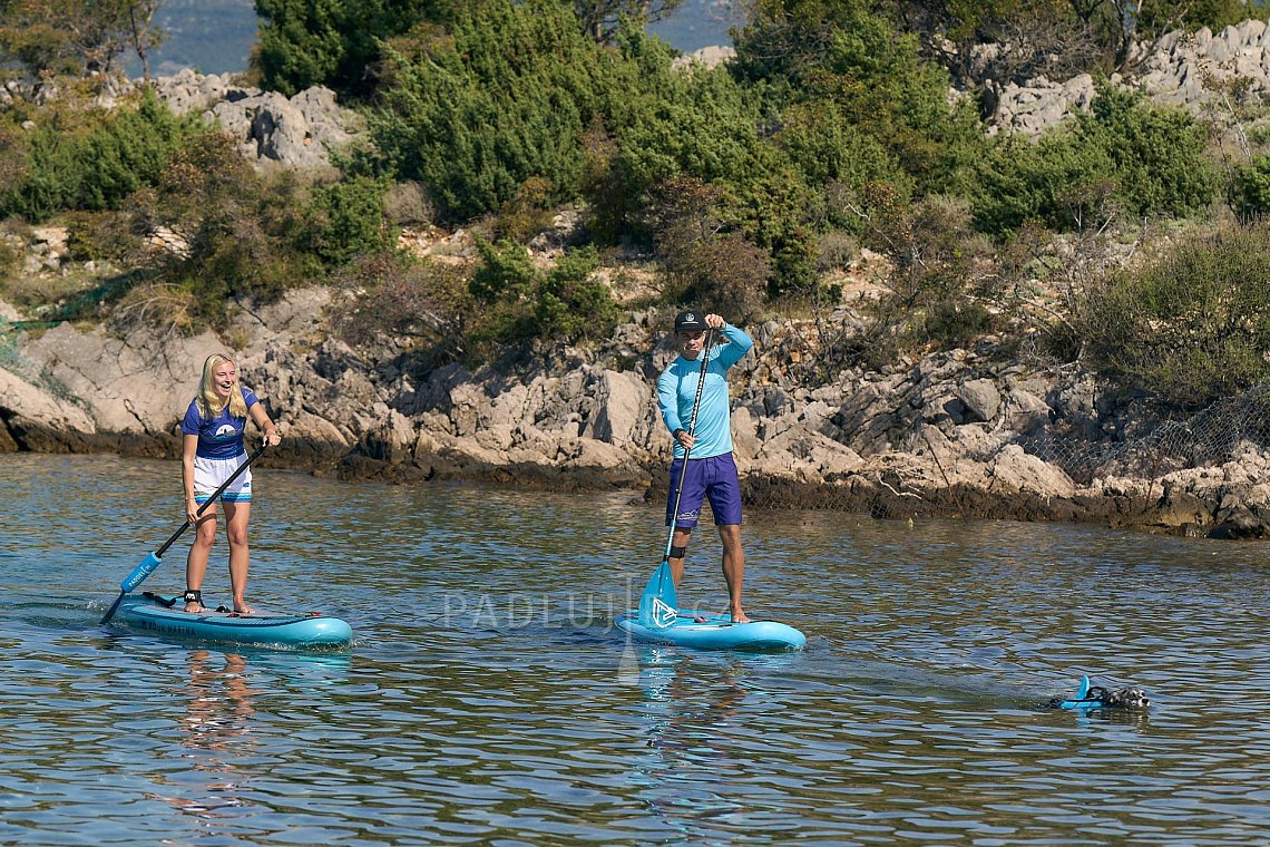 Pánský outfit 6 - tyrkysová - lycra dlouhý rukáv, MMA kraťasy na paddleboard