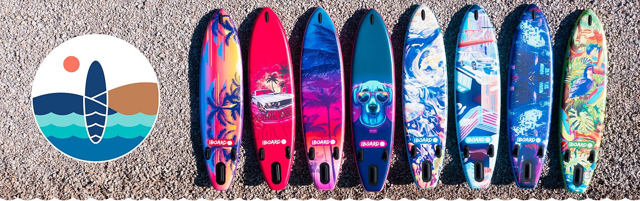 iBOARD - Nafukovací paddleboardy dle značky