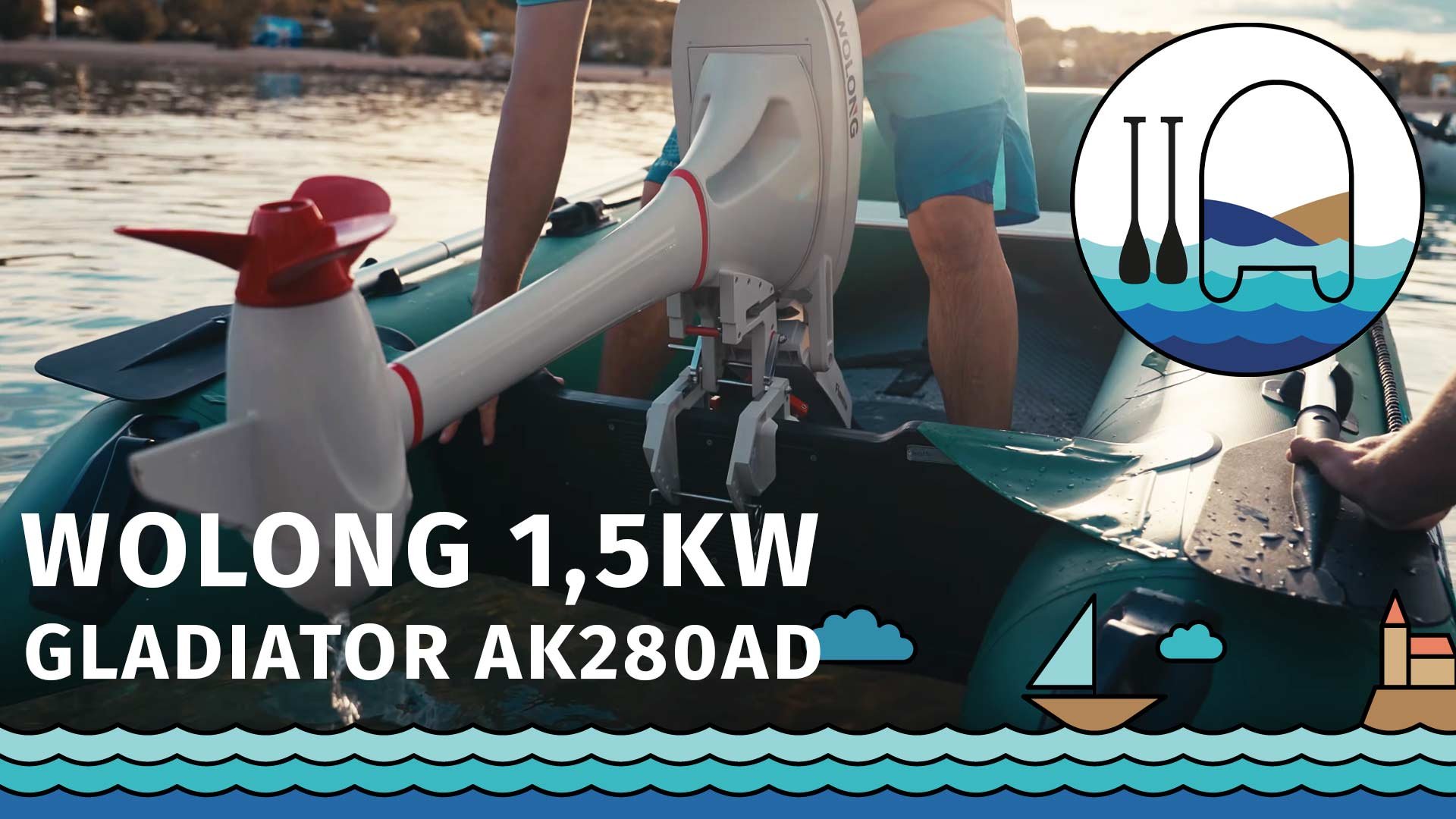 Člun GLADIATOR AK280AD s elektrickým motorem WOLONG