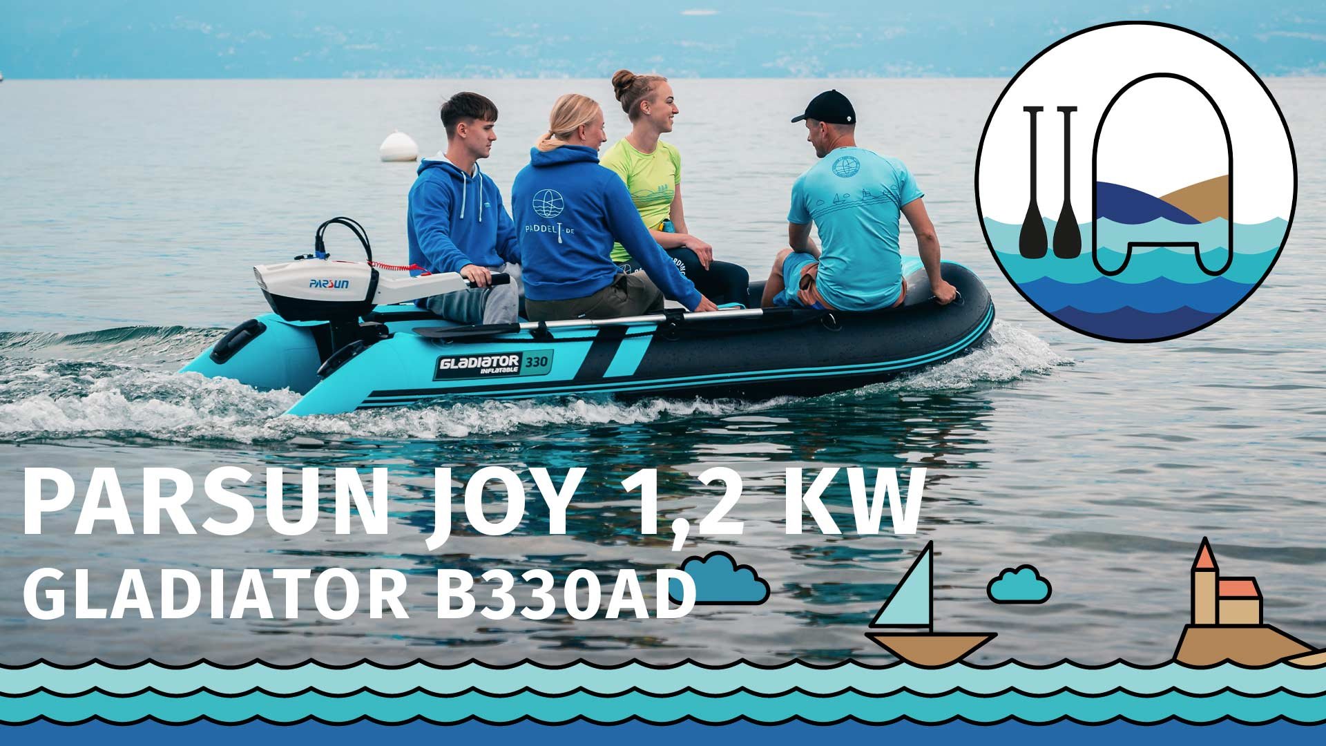 člun GLADIATOR B330AD s elektrickým motorem PARSUN