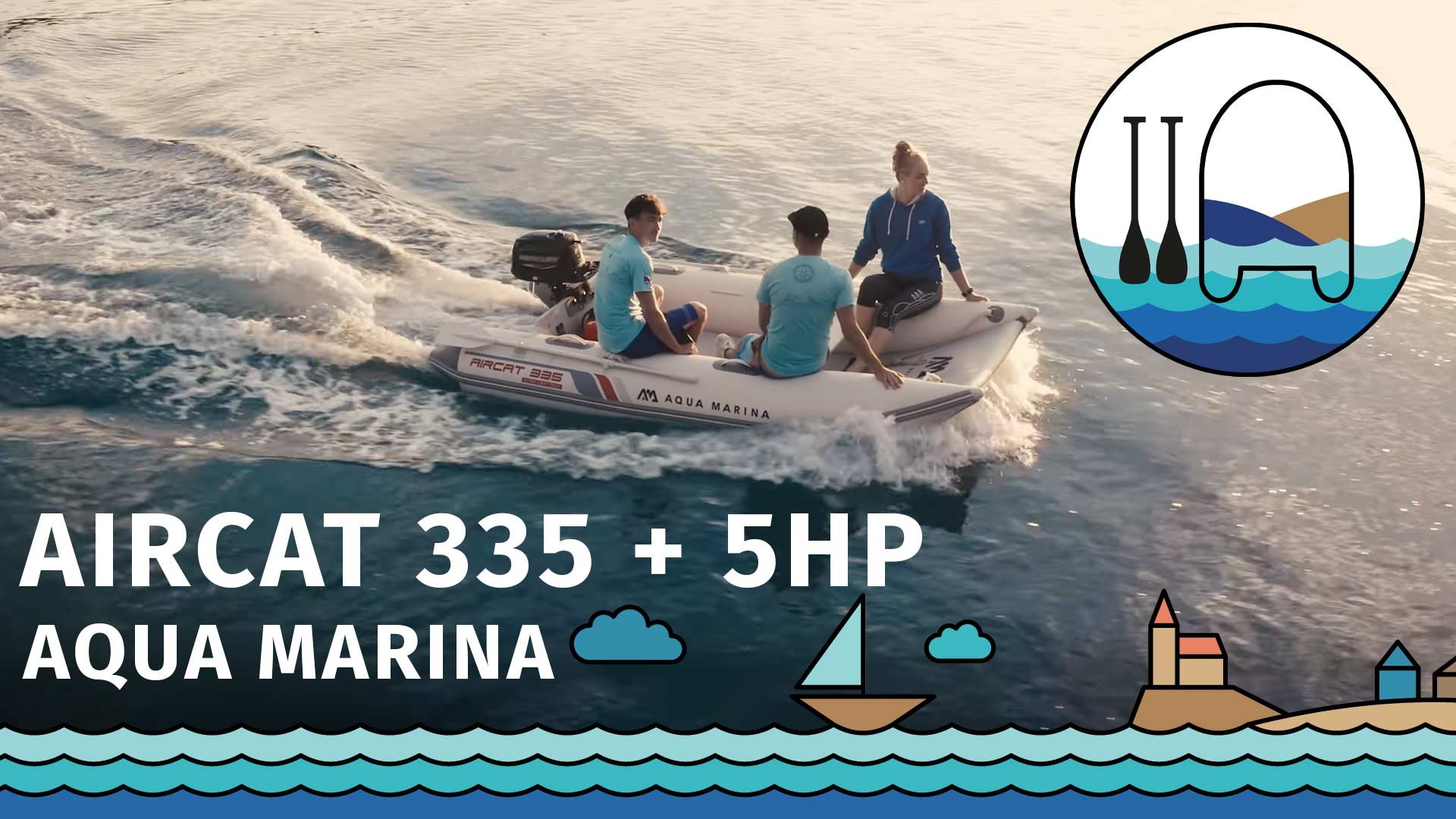 Člun AQUA MARINA AIRCAT 3,35m AD se spalovacím motorem 5HP