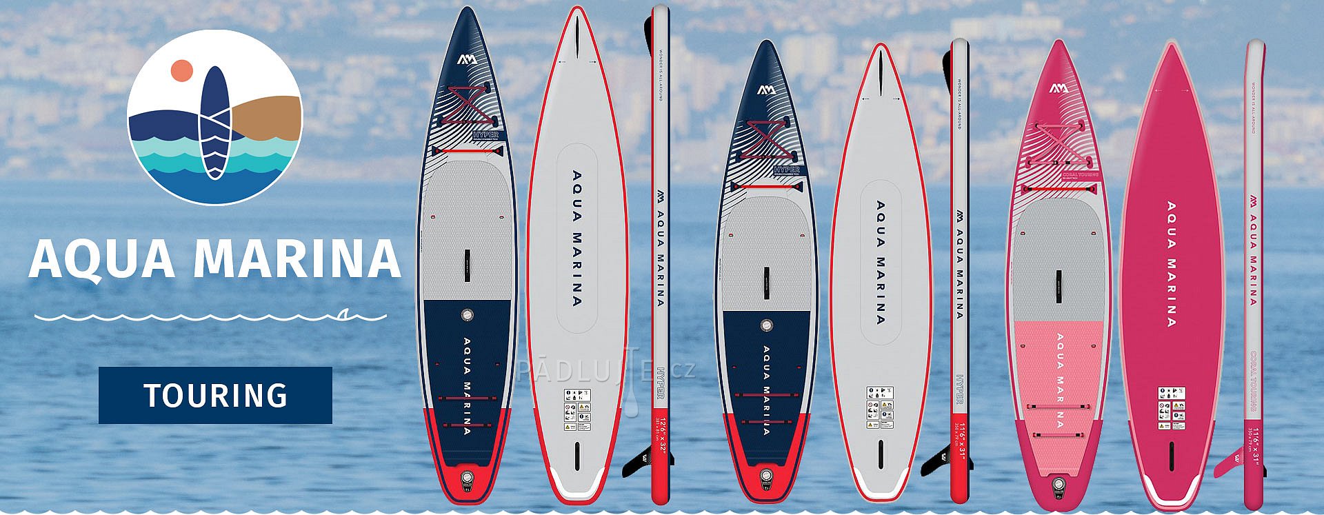 Nafukovací paddleboardy - AQUA MARINA - TOURING na PÁDLUJTE.CZ - pádlujte s námi!