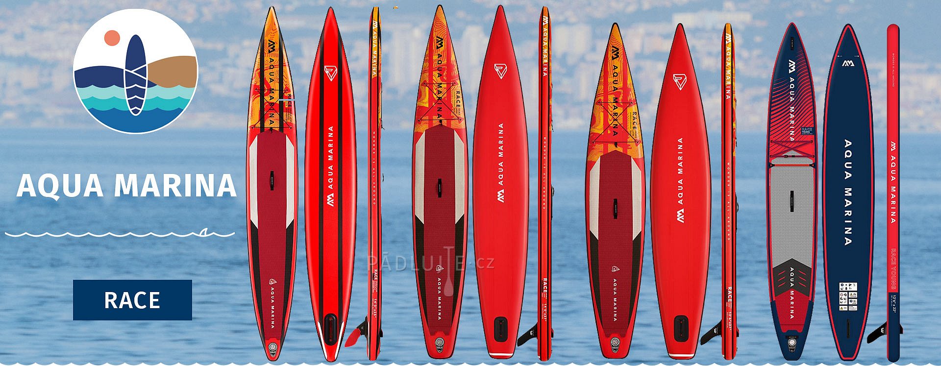 Nafukovací paddleboardy - AQUA MARINA - RACE na PÁDLUJTE.CZ - Pádlujte s námi!