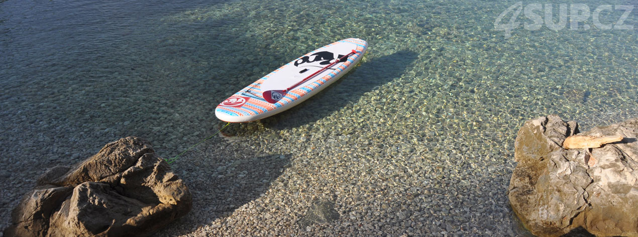 Stand Up Paddling, paddleboard RRD, opuštěná pláž