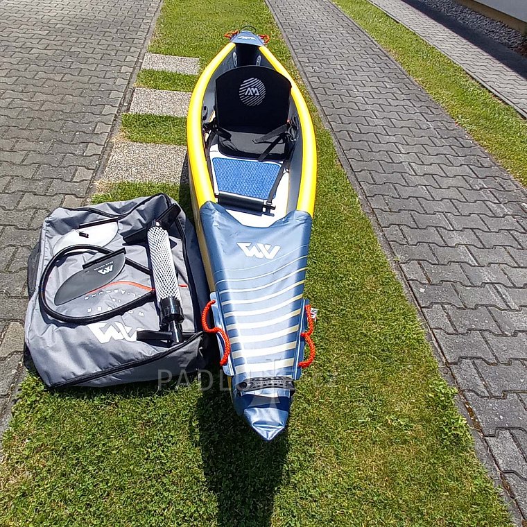 Kajak AQUA MARINA TOMAHAWK AIR-K 375 - jednomístný nafukovací - POUŽITÉ ZBOŽÍ BAZAR záruka 2 roky