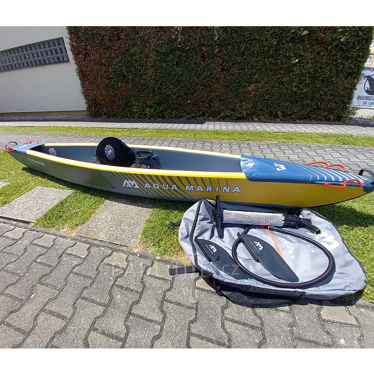Kajak AQUA MARINA TOMAHAWK AIR-K 375 - jednomístný nafukovací - POUŽITÉ ZBOŽÍ BAZAR záruka 2 roky