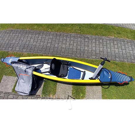Kajak AQUA MARINA TOMAHAWK AIR-K 375 s pádlem -  jednomístný nafukovací - POUŽITÉ ZBOŽÍ