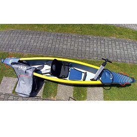 Kajak AQUA MARINA TOMAHAWK AIR-K 375 s pádlem -  jednomístný nafukovací - POUŽITÉ ZBOŽÍ