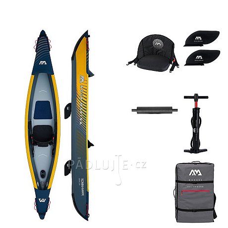 Kajak AQUA MARINA TOMAHAWK AIR-K 375 s pádlem -  jednomístný nafukovací - POUŽITÉ ZBOŽÍ
