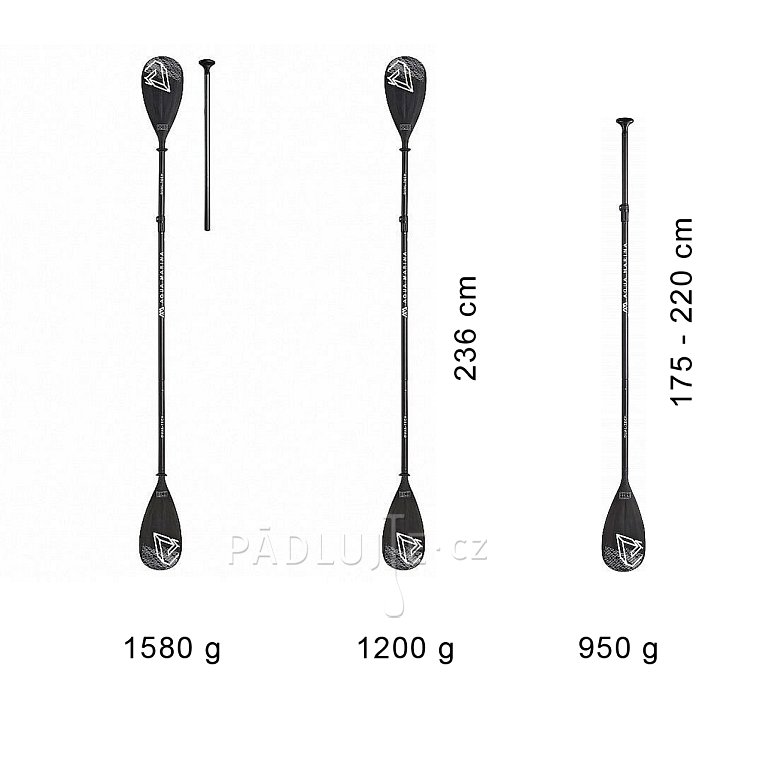 Pádlo AQUA MARINA Dual Tech Combo 4-dílné nastavitelné pádlo pro paddleboard i kajak