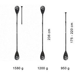 Pádlo AQUA MARINA Dual Tech Combo 4-dílné nastavitelné pádlo pro paddleboard i kajak