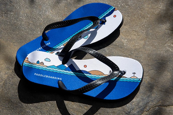 Žabky PADDLEBOARDING krajinka pantofle
