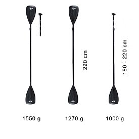Pádlo F2 Combo 4-dílné nastavitelné pádlo pro paddleboard i kajak