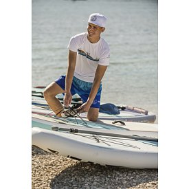 Tričko pánské PADDLEBOARDING WHITE lycra krátký rukáv