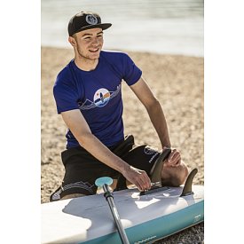 Tričko pánské PADDLEBOARDING BLUE lycra krátký rukáv