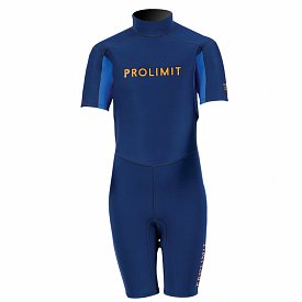 Neopren dětský Prolimit Grommet Shorty s krátkými rukávy a nohavicemi - modrá/oranžová