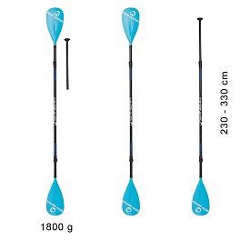 Pádlo SPINERA SupKayak Deluxe Combo 4-dílné extra dlouhé sklolaminátové nastavitelné pádlo pro paddleboard a kajak