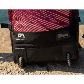 Transportní batoh AQUA MARINA Premium 90l s kolečky - červený