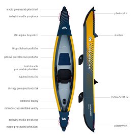 Kajak AQUA MARINA TOMAHAWK AIR-K 375 -  jednomístný nafukovací