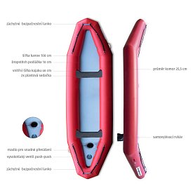 Kanoe AQUADESIGN Rio 385 - 2 místná kanoe na divokou vodu