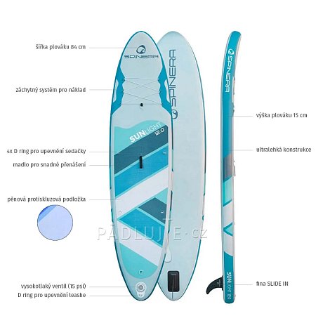 Paddleboard SPINERA Sun Light 12'0 - nafukovací paddleboard