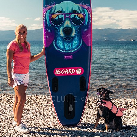 Záchranná plovací vesta pro psa Nobby Elen neon ŽRALOK růžová
