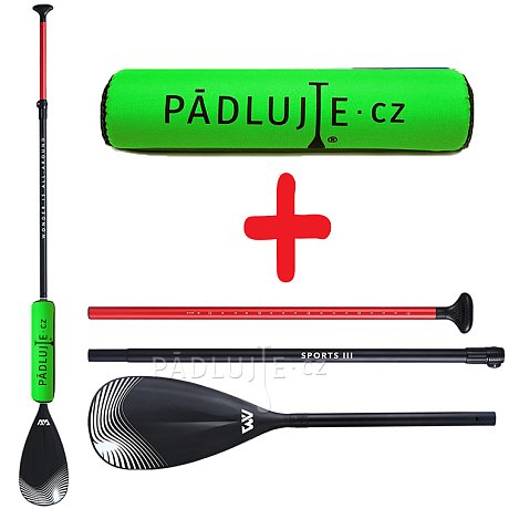Sada - návlek proti potopení pádla - floater + pádlo Aqua Marina Sports 3
