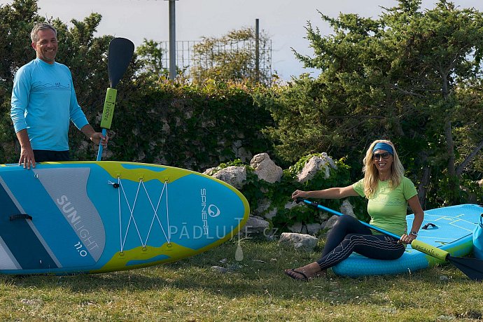 Tričko dámské PADDLEBOARDING NEON GREEN lycra krátký rukáv