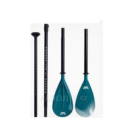 Pádlo AQUA MARINA Dual Tech Combo zelené 4-dílné nastavitelné pádlo pro paddleboard i kajak model