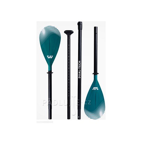 Pádlo AQUA MARINA Dual Tech Combo zelené 4-dílné nastavitelné pádlo pro paddleboard i kajak model