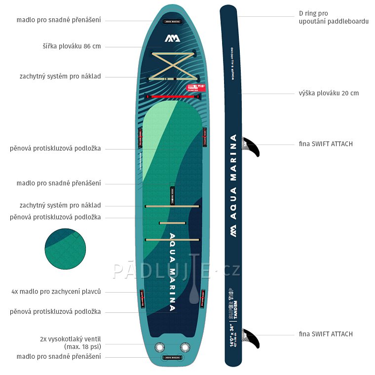 AQUA MARINA Supertrip 14'0 - nafukovací paddleboard model 2024