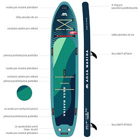 Paddleboard AQUA MARINA SuperTrip 14'0 Tandem - nafukovací