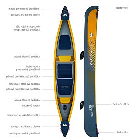 Kanoe AQUA MARINA Tomahawk AIR-C3 - trojmístná nafukovací