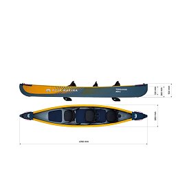 Kanoe AQUA MARINA Tomahawk AIR-C3 - trojmístná nafukovací