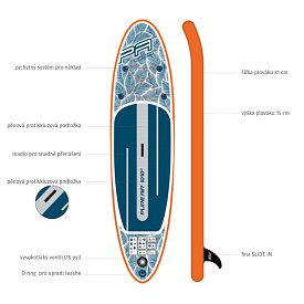 Paddleboard AQUA MARINA PURE AIR TROPIC 10'10'' MINICOMBO - nafukovací