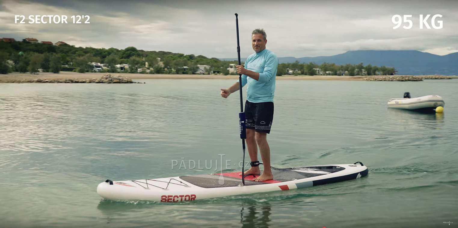 Paddleboard F2 SECTOR 12'2 COMBO RED/ORANGE - nafukovací