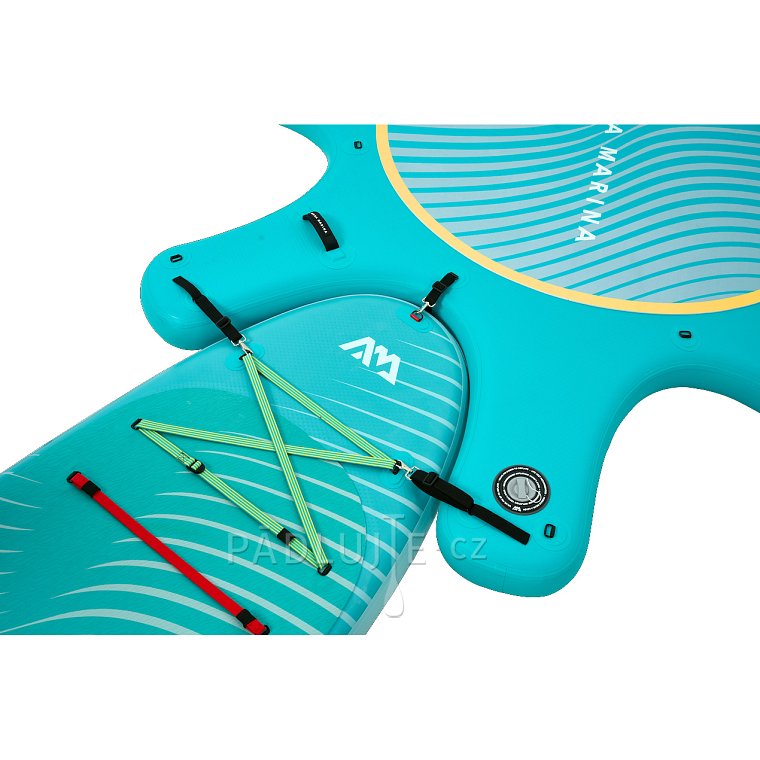 Komplet pro cvičení jógy - nafukovací molo AQUAMARINA Yoga dock + 8x Paddleboard AQUA MARINA DHYANA 11'0 model 2023