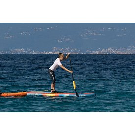 Tričko dámské PADDLEBOARDING STAMP WHITE lycra dlouhý rukáv