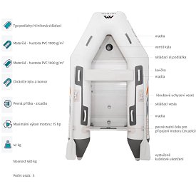 Člun AQUA MARINA A-DeLuxe 3,3m AL BT-06330AL - nafukovací člun s hliníkovou podlahou