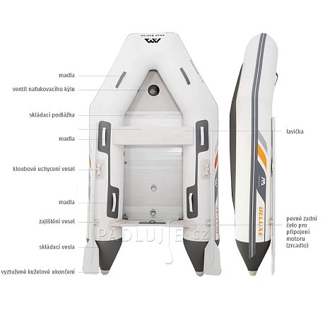Člun AQUA MARINA A-DeLuxe 2,77m WF BT-88850WD - nafukovací člun s dřevěnou podlahou