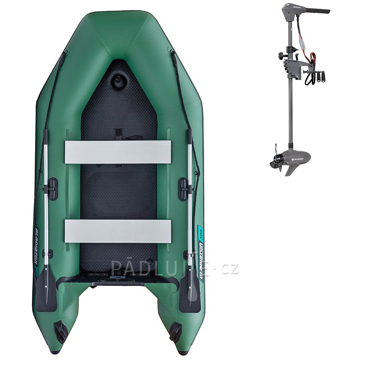Člun GLADIATOR LIGHT AK300AD green - nafukovací člun s vysokotlakou podlahou