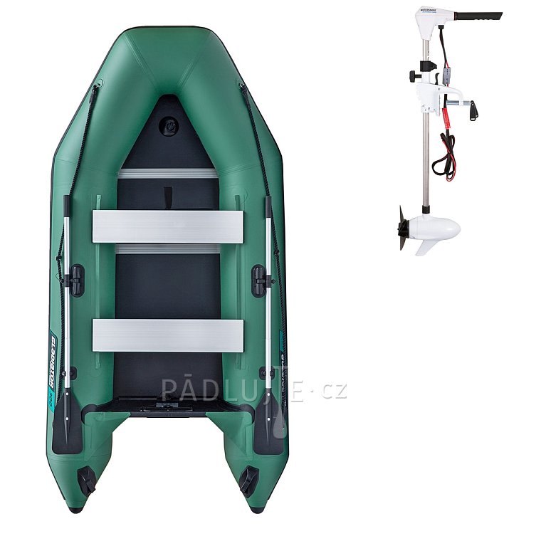 Člun GLADIATOR LIGHT AK300WF green - nafukovací člun s dřevěnou podlahou