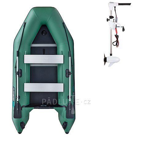 Člun GLADIATOR LIGHT AK300WF green - nafukovací člun s dřevěnou podlahou