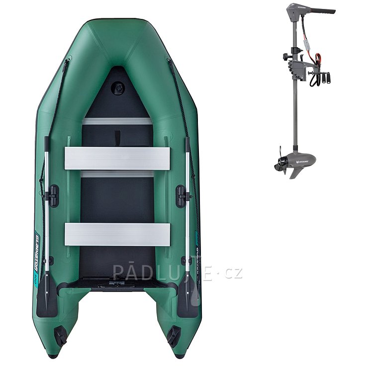 Člun GLADIATOR LIGHT AK300WF green - nafukovací člun s dřevěnou podlahou