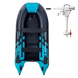 Člun GLADIATOR CLASSIC B330AD black turquoise - nafukovací člun s vysokotlakou podlahou