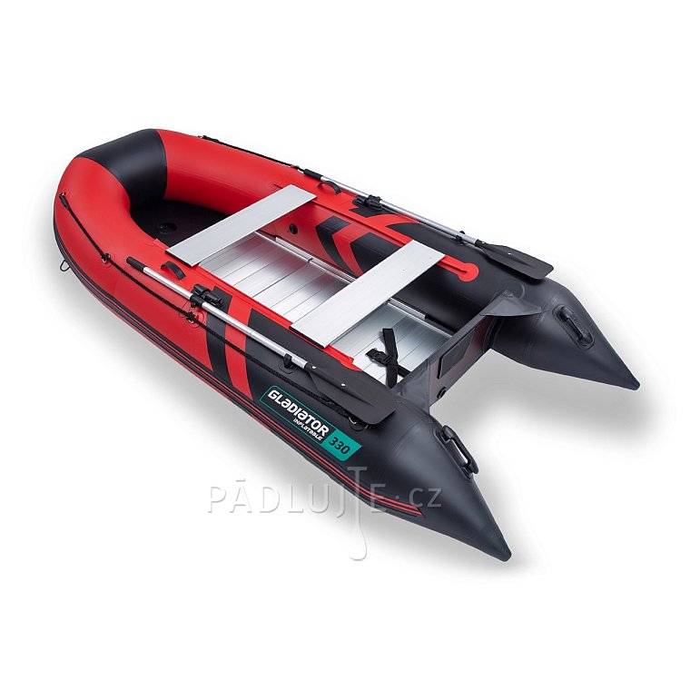 GLADIATOR B330 red black - nafukovací člun s hliníkovou podlahou