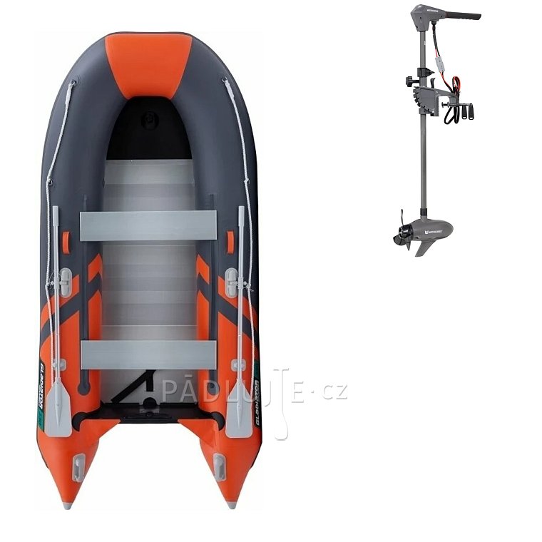 Člun GLADIATOR CLASSIC B330AL orange dark grey - nafukovací člun s hliníkovou podlahou