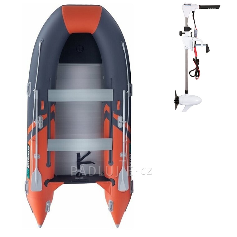 Člun GLADIATOR CLASSIC B370AL orange dark gray - nafukovací člun s hliníkovou podlahou