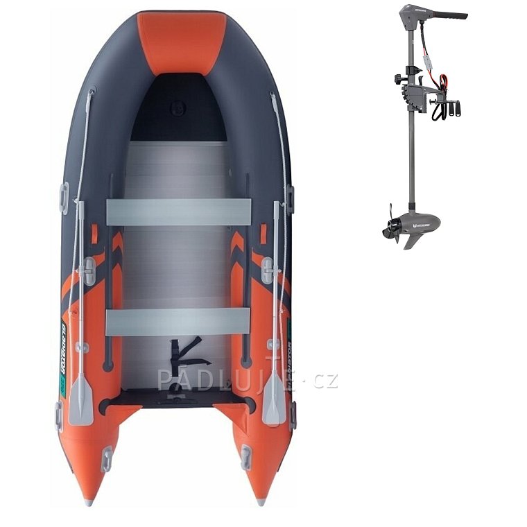 Člun GLADIATOR CLASSIC B370AL orange dark gray - nafukovací člun s hliníkovou podlahou