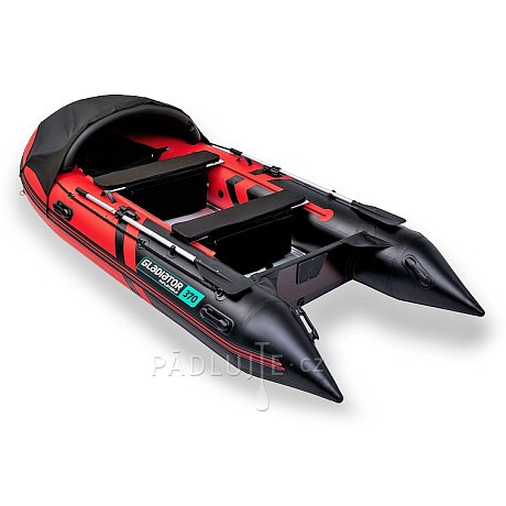Člun GLADIATOR ACTIVE C370AL red black - nafukovací člun s hliníkovou podlahou